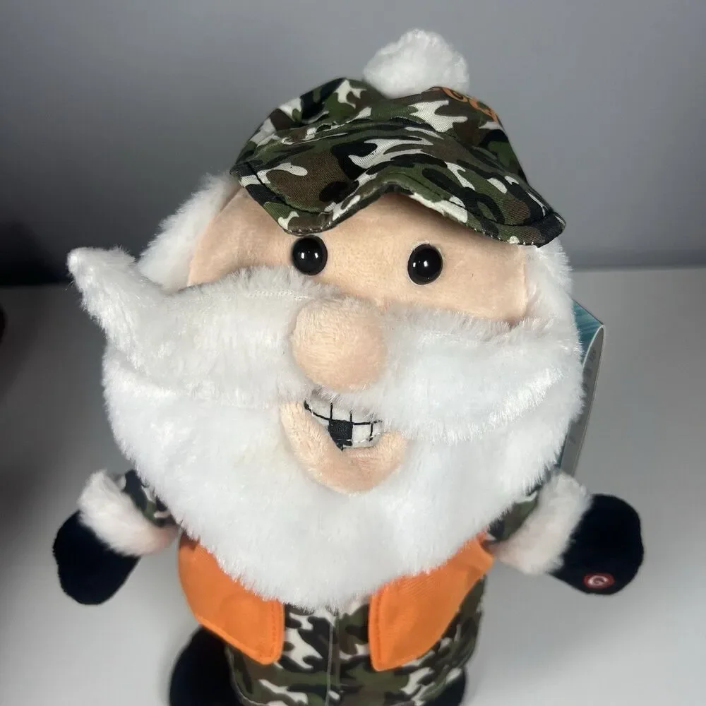 Side Stepper Hunter Santa, Sings “The Twelve Days Of Christmas” song Gemmy
